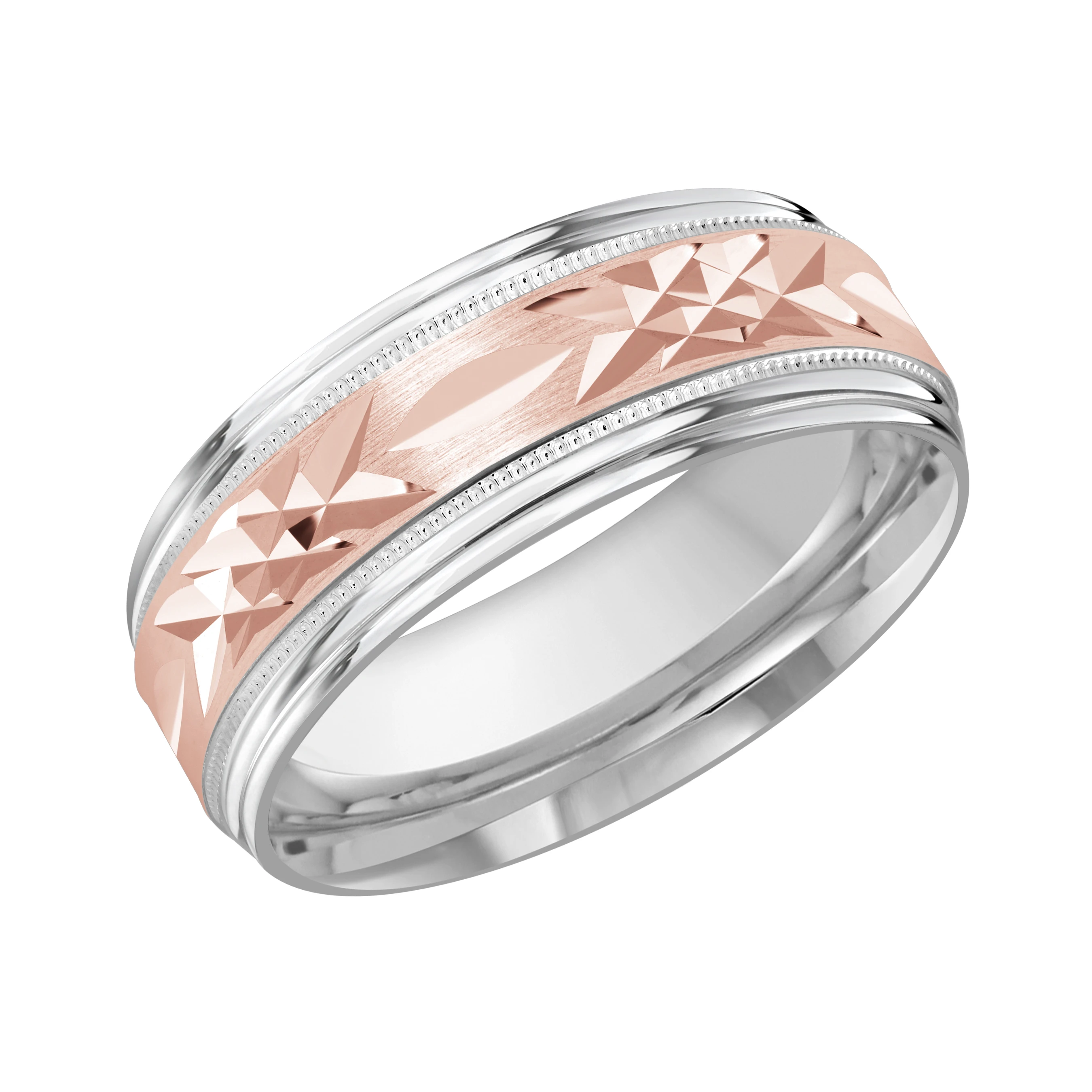14K White and Rose Gold