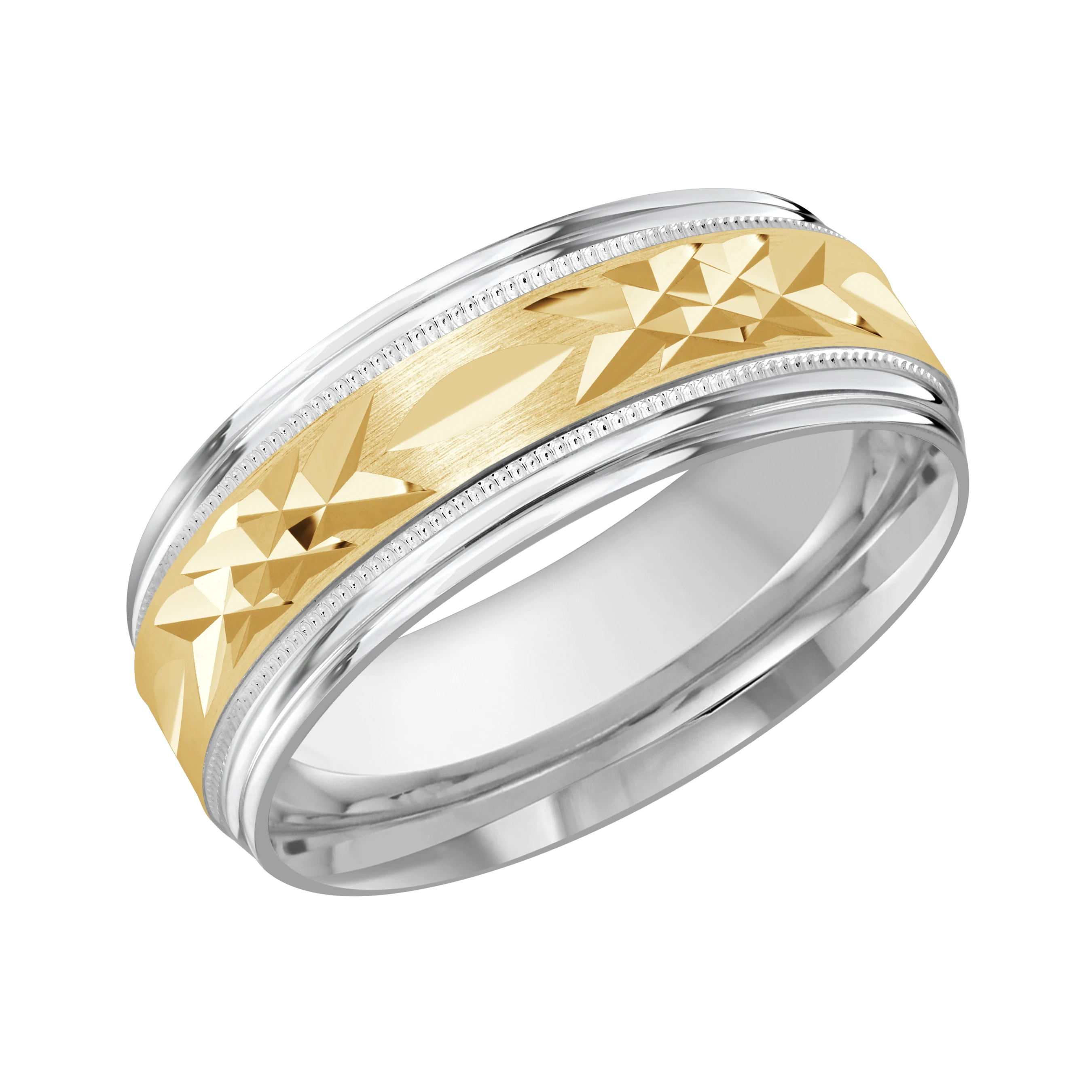 14K White and Yellow Gold