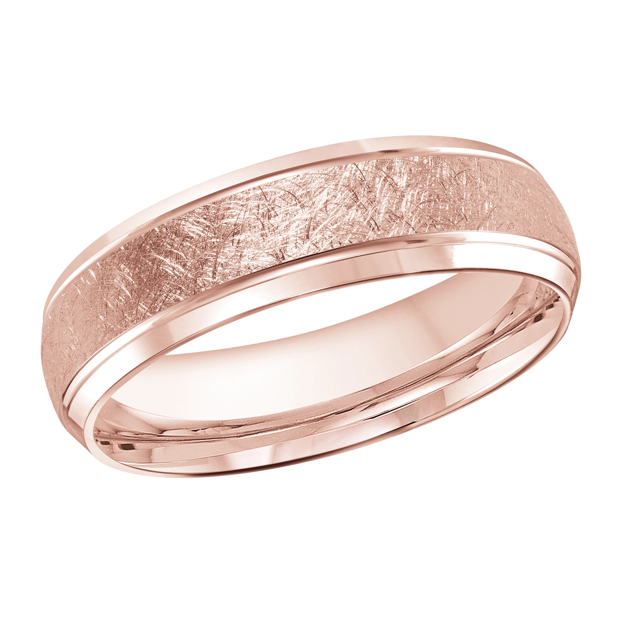 Scratch Pattern 14K Rose Gold
