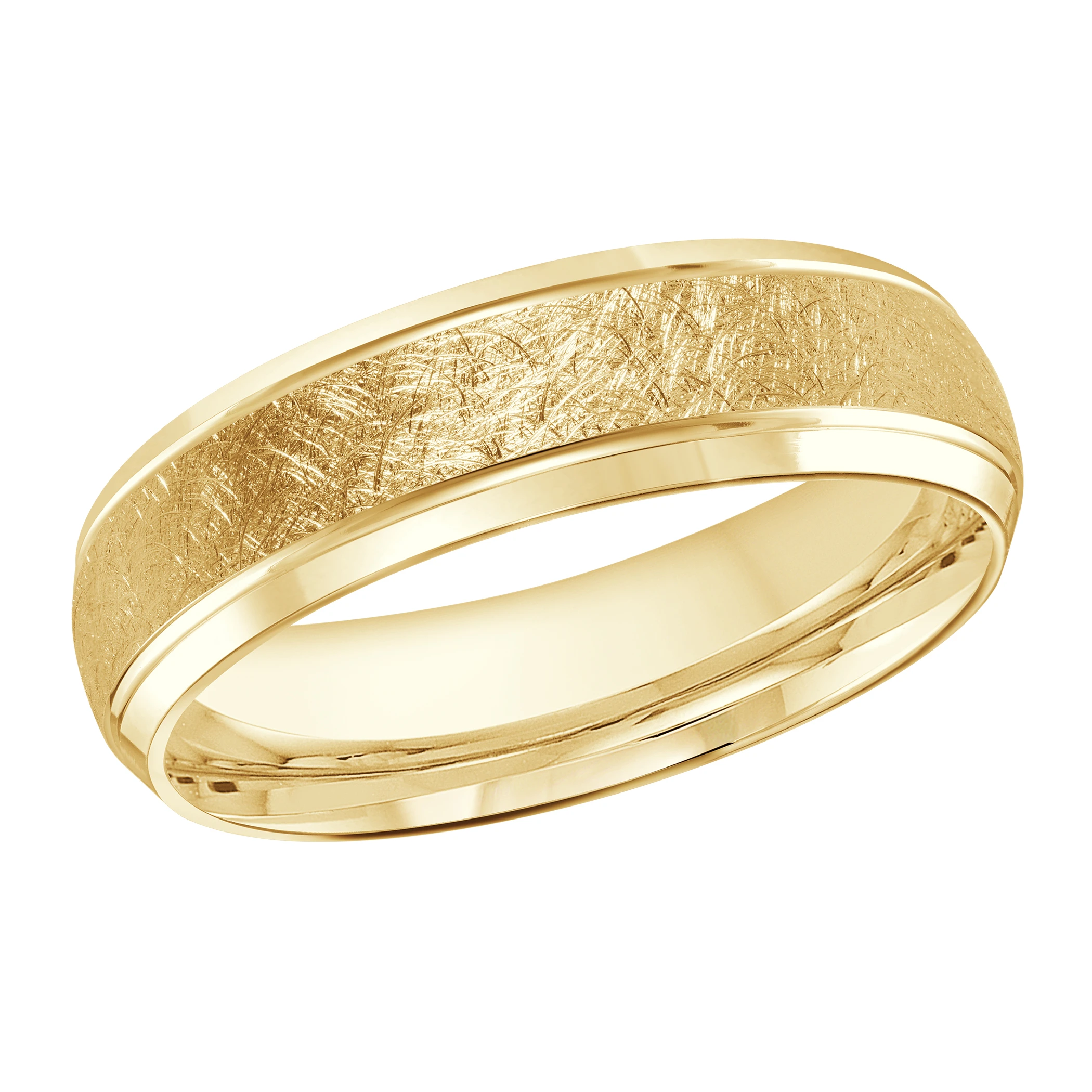 Scratch Pattern 14K Yellow Gold