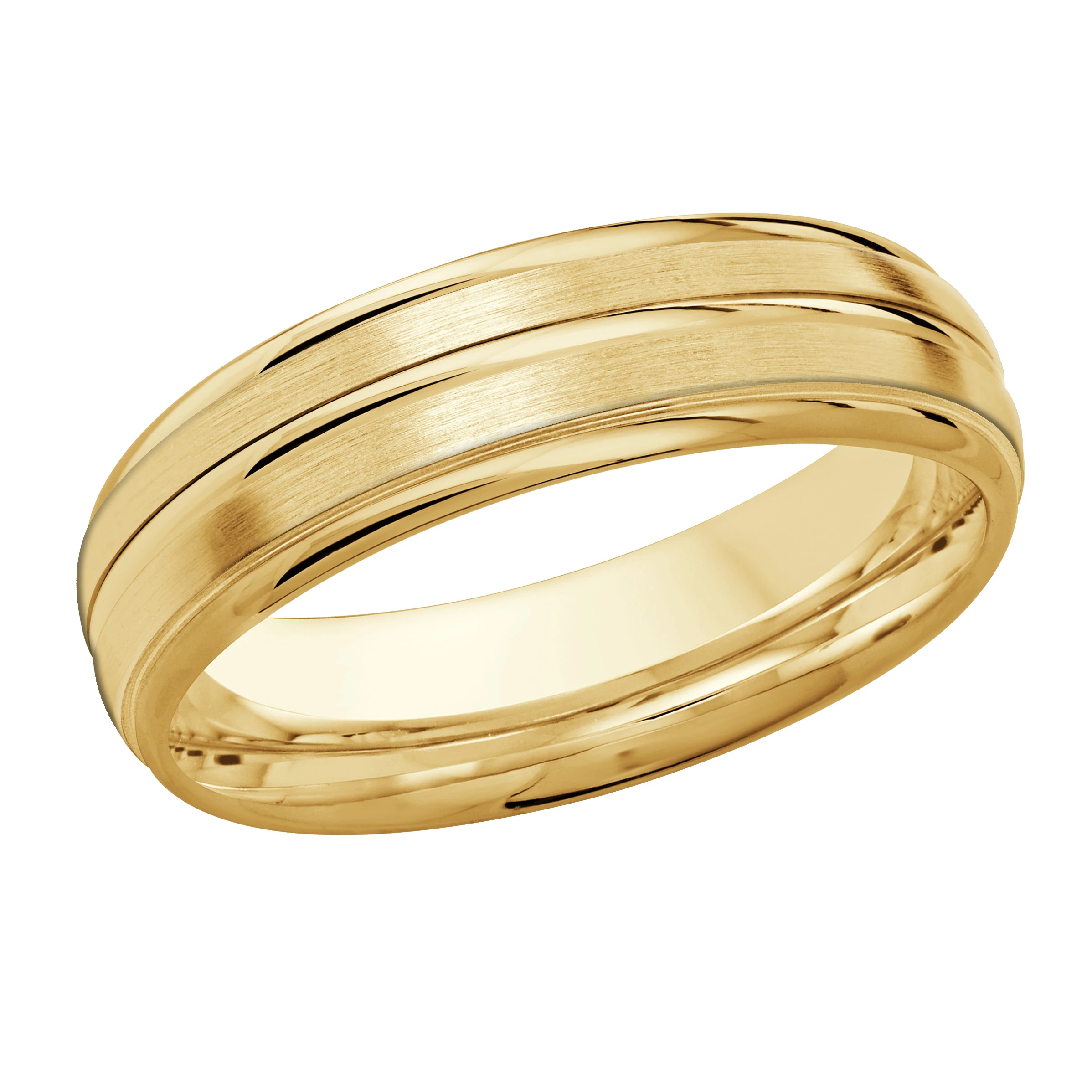 Satin Finish 14K Yellow Gold