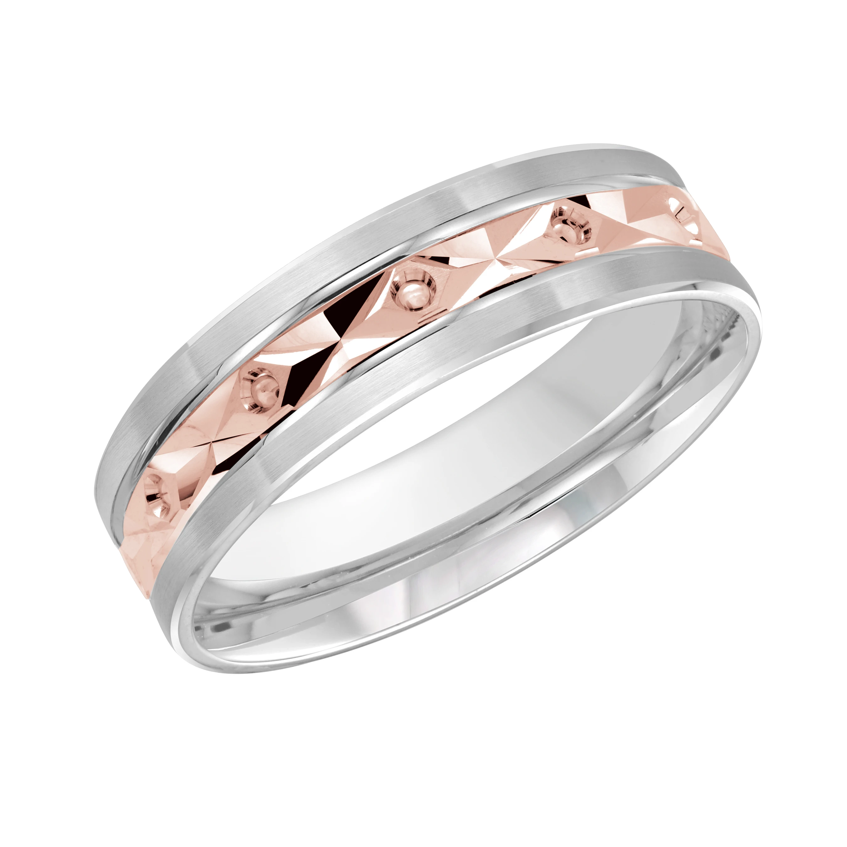 14K White and Rose Gold